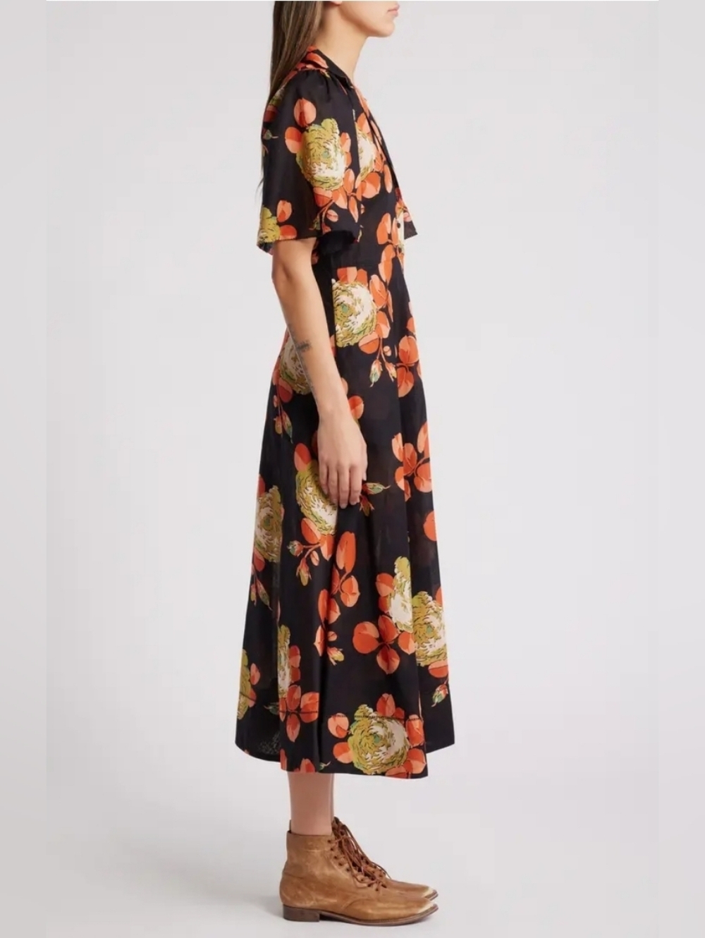 The GREAT. the Bridge dress in cabbage rose floral, 2 ( medium ) - Picture 4 of 15